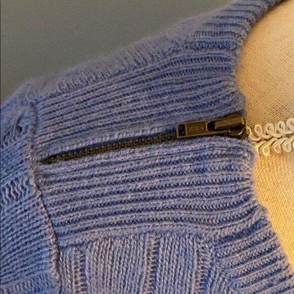 J. Crew cornflower blue cable knit sweater. - Picture 2 of 3